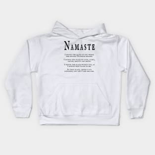 Namaste Yoga Meditation Kids Hoodie